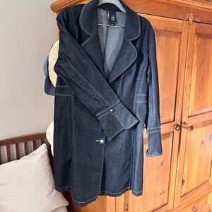 Y2K Bisou Bisou Button Up Longline Jacket and Trumpet Skirt SZ L/14 skirt